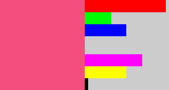 Hex color #f44e7c - warm pink