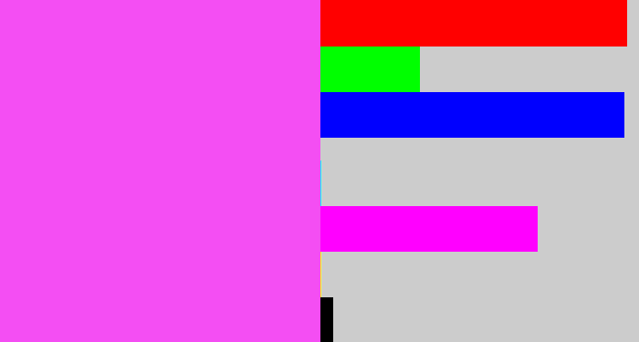 Hex color #f44ef3 - light magenta