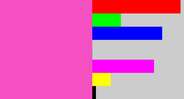 Hex color #f450c2 - purpleish pink