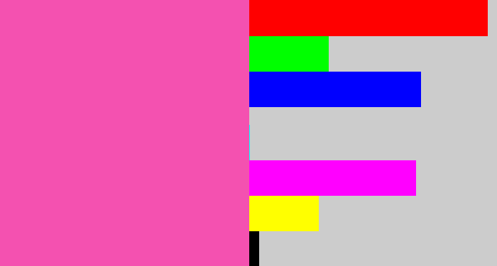 Hex color #f451b0 - barbie pink
