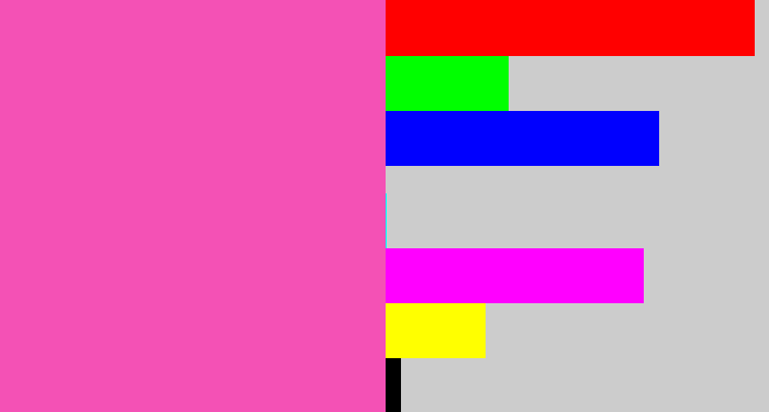 Hex color #f451b5 - barbie pink