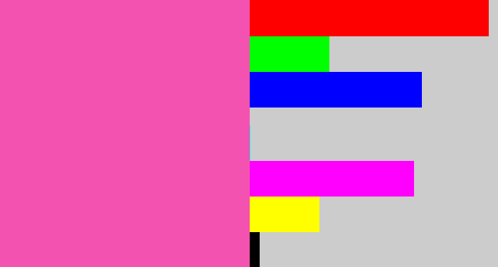 Hex color #f452b0 - barbie pink