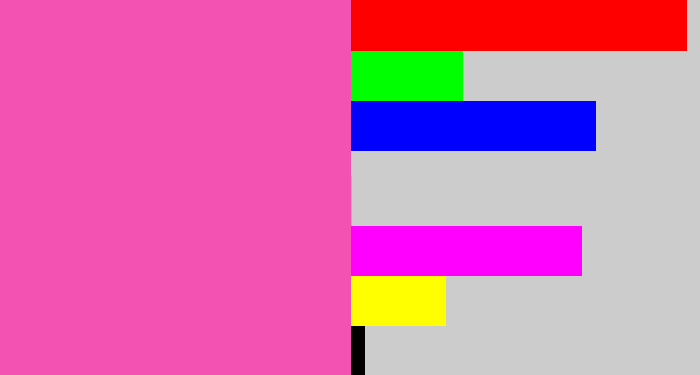 Hex color #f452b3 - barbie pink