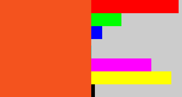Hex color #f4531e - reddish orange
