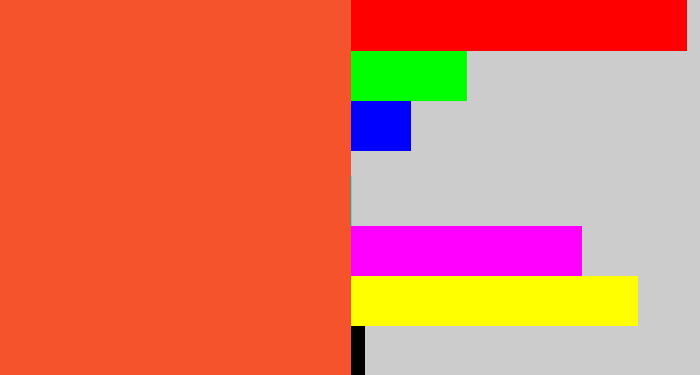 Hex color #f4532c - orangey red