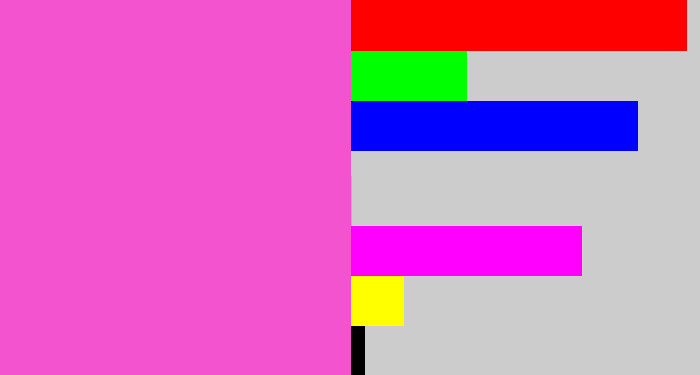 Hex color #f453d0 - purpleish pink