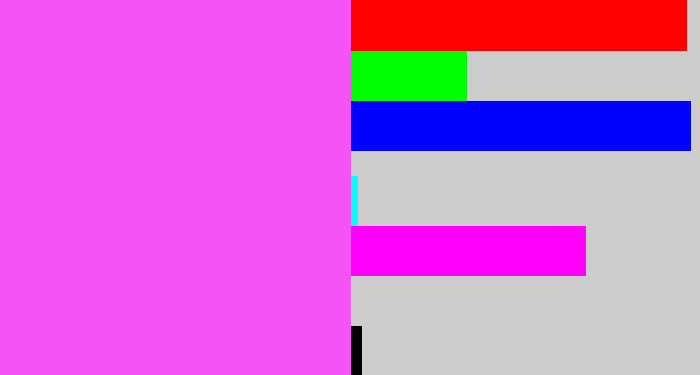 Hex color #f453f8 - light magenta