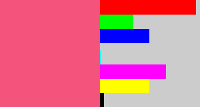 Hex color #f4547c - warm pink
