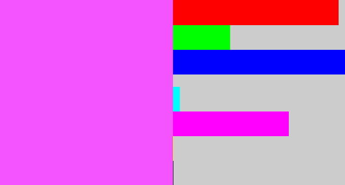 Hex color #f454ff - violet pink