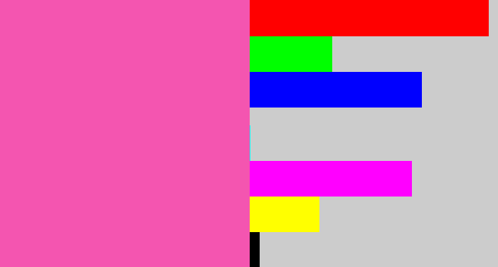 Hex color #f455b0 - barbie pink
