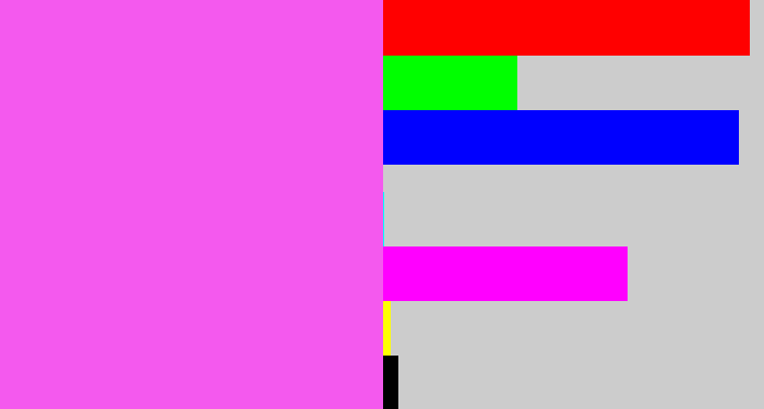 Hex color #f459ee - light magenta