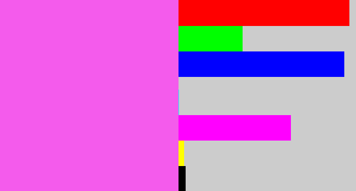 Hex color #f45bec - light magenta