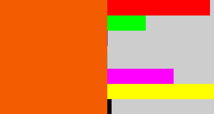 Hex color #f45c00 - bright orange