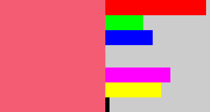 Hex color #f45c73 - warm pink