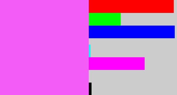 Hex color #f45cf8 - light magenta