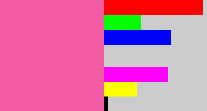 Hex color #f45da5 - medium pink