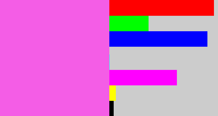 Hex color #f45de6 - candy pink
