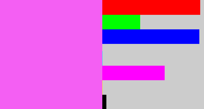 Hex color #f45ff3 - light magenta