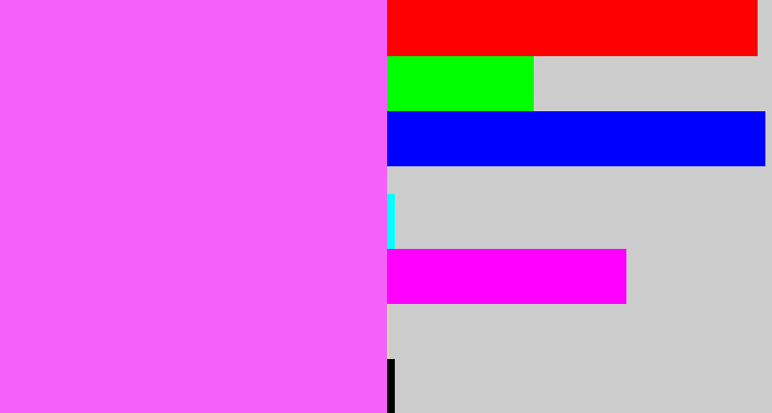 Hex color #f460fa - light magenta