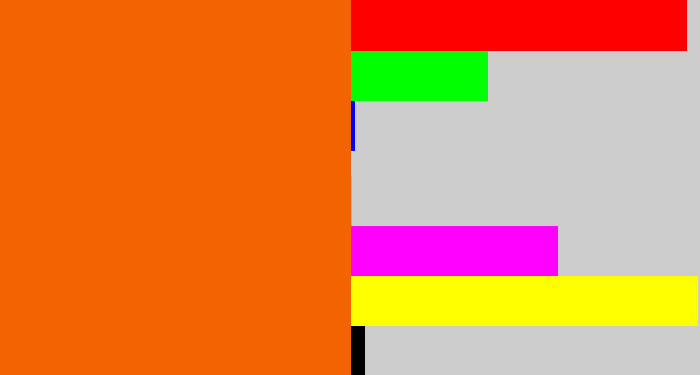 Hex color #f46302 - bright orange