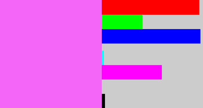 Hex color #f466f8 - light magenta