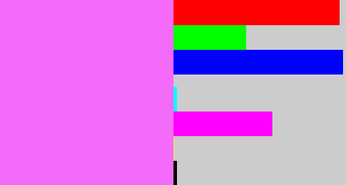 Hex color #f46af9 - light magenta