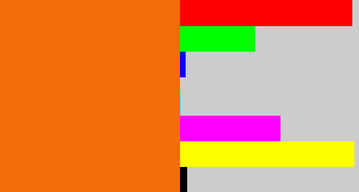 Hex color #f46c08 - orange
