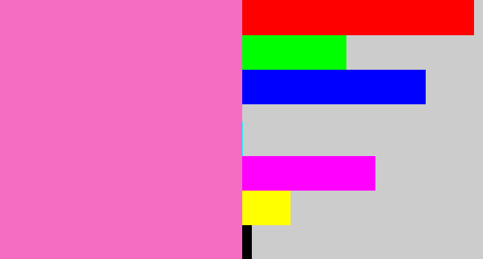 Hex color #f46dc2 - bubblegum