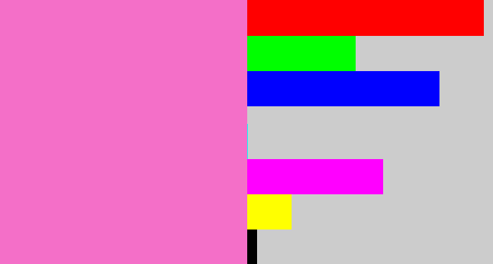 Hex color #f46fc8 - bubblegum