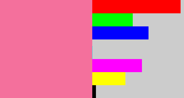 Hex color #f4709c - medium pink