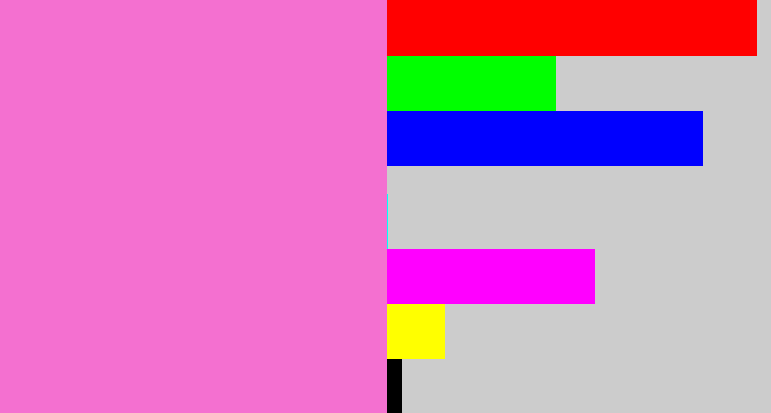 Hex color #f470d0 - bubblegum pink
