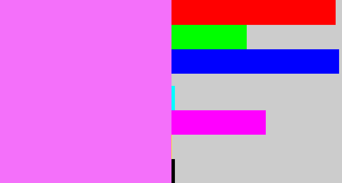 Hex color #f470fa - light magenta