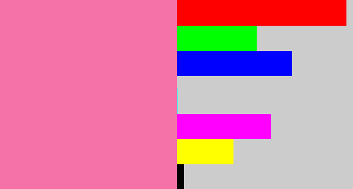 Hex color #f472a7 - bubble gum pink