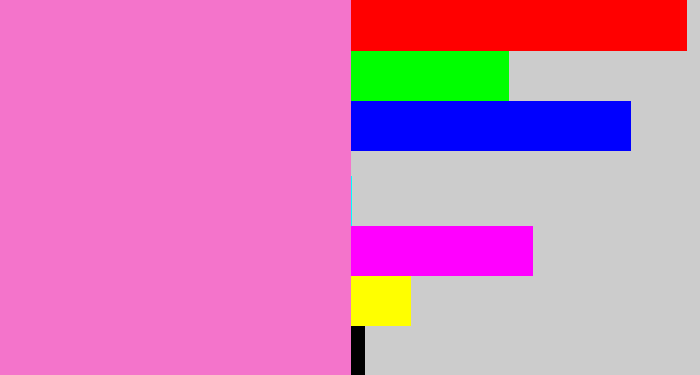Hex color #f474cb - bubblegum pink