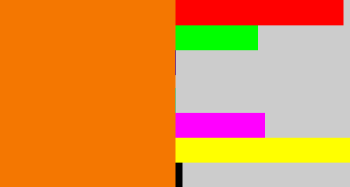 Hex color #f47701 - orange