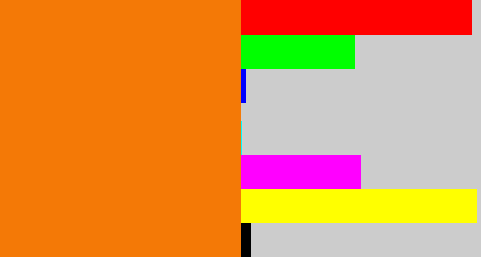 Hex color #f47906 - orange