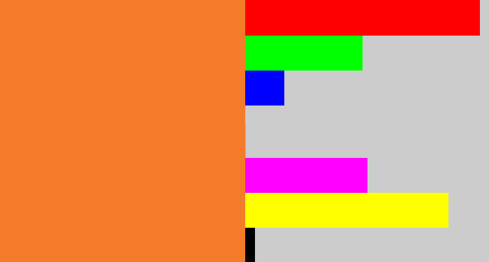 Hex color #f47b29 - dusty orange