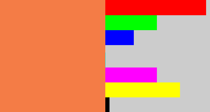 Hex color #f47c46 - orangish