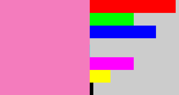 Hex color #f47cbd - pink