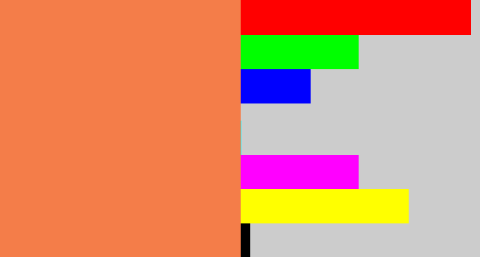 Hex color #f47d49 - orangish