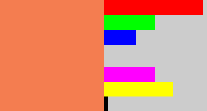 Hex color #f47d50 - orangish