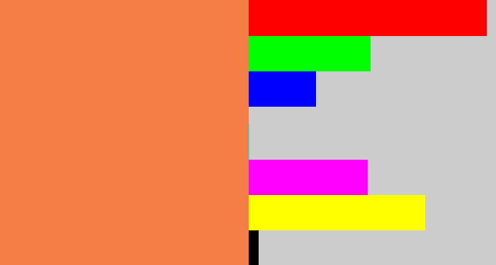 Hex color #f47e46 - orangish