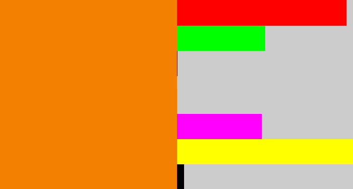 Hex color #f48001 - pumpkin orange
