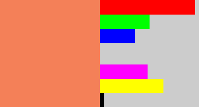 Hex color #f48058 - melon