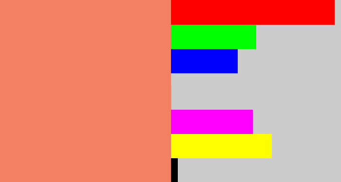Hex color #f48063 - salmon
