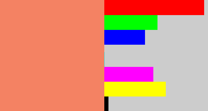 Hex color #f48263 - salmon