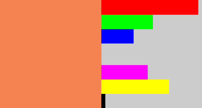 Hex color #f48351 - orangish