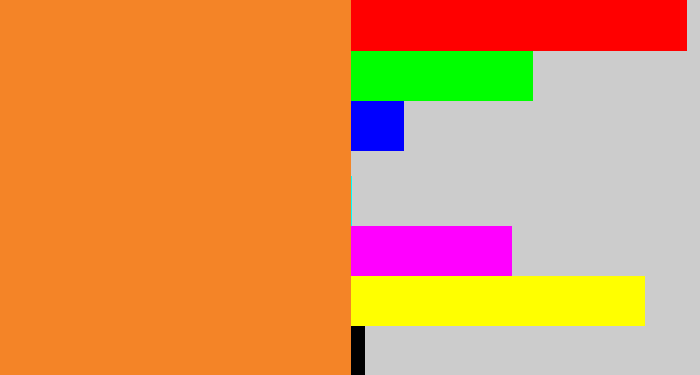 Hex color #f48427 - dusty orange