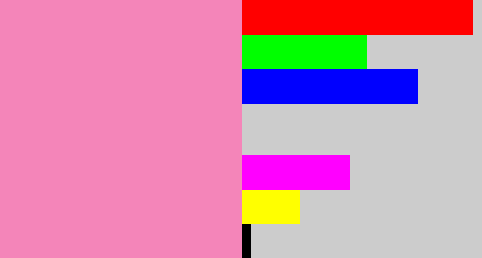Hex color #f485b9 - pink