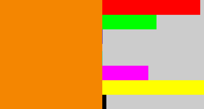 Hex color #f48601 - pumpkin orange